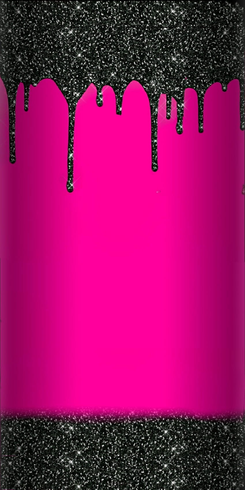 Gocciolamento glitter rosa caldo e nero. rosa glitterato, rosa scintillante, glitterato, rosa scuro e nero Sfondo del telefono HD