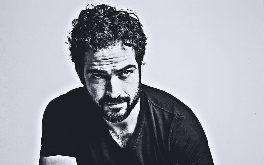 Alfonso Herrera, 2020, mexican actor, guys, mexican celebrity, Alfonso Herrera Rodriguez, monochrome, Alfonso Herrera hoot for with resolution . High Quality HD wallpaper