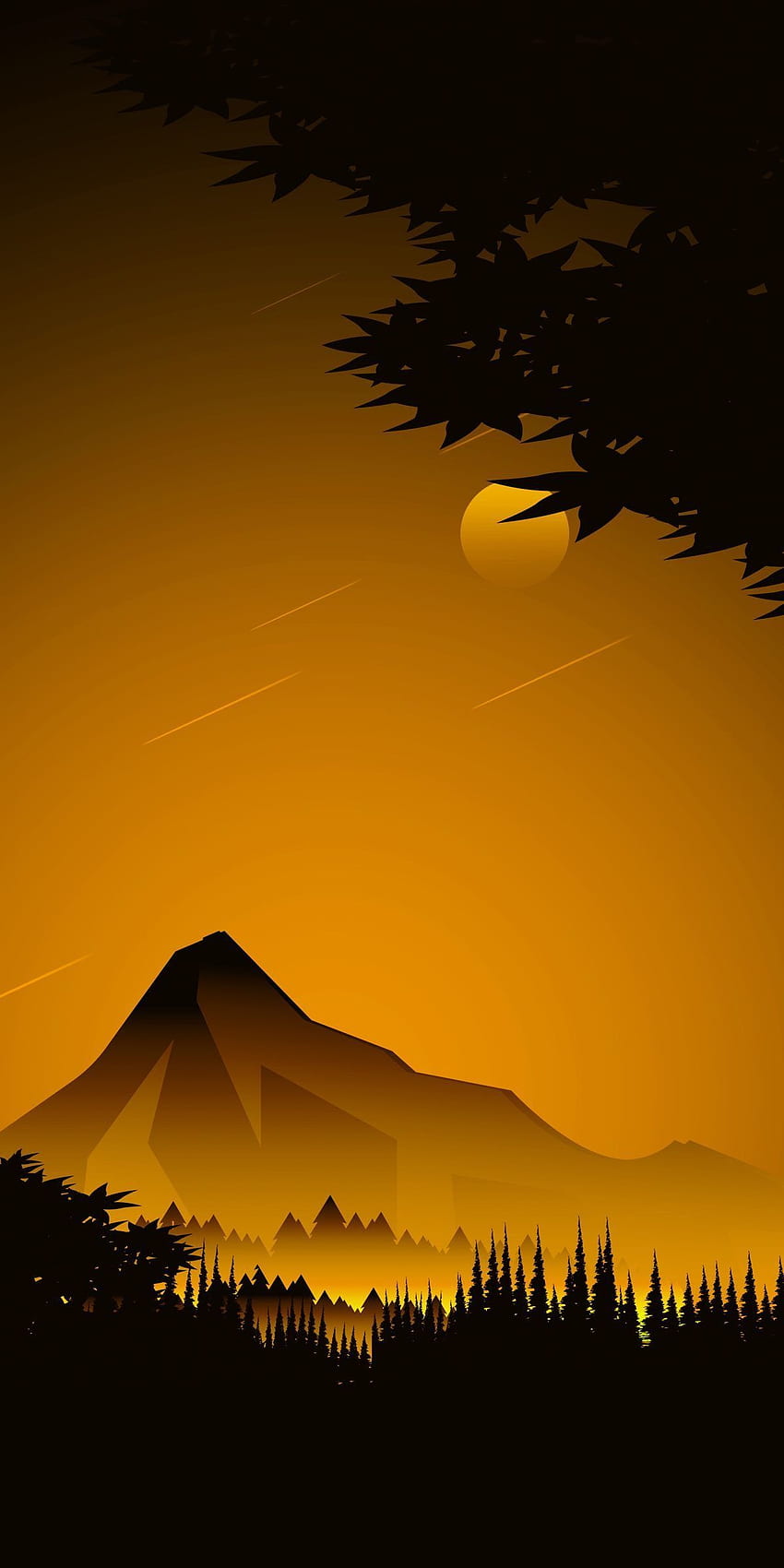 wiosna. Sceneria , minimalistyczna , minimalistyczna , złota góra Tapeta na telefon HD