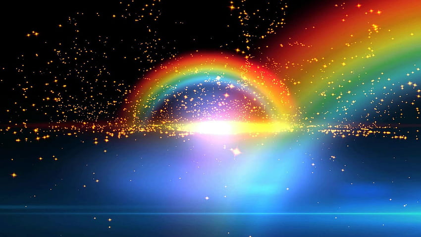 Schöner Regenbogen aus dem wirklichen Leben HD-Hintergrundbild