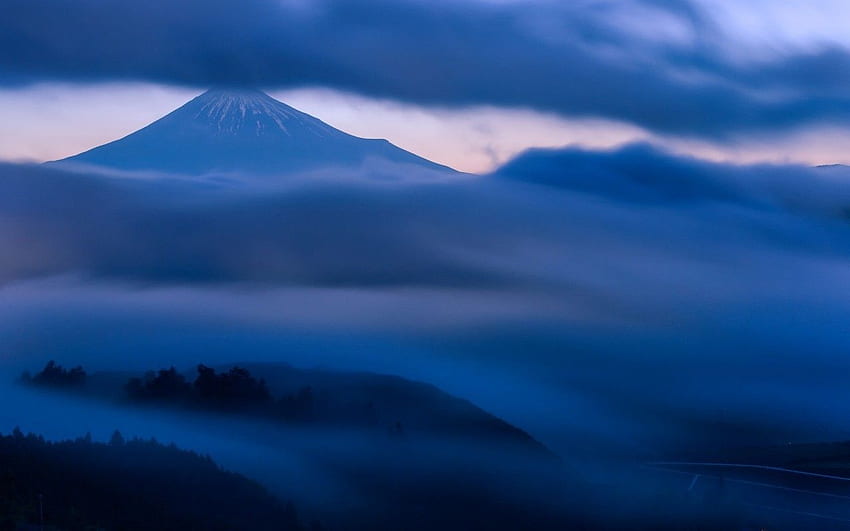 Pegunungan: Pemandangan Honshu Jepang Langit Fuji Alam Awan Gunung, Jepang 1280 X 800 Wallpaper HD