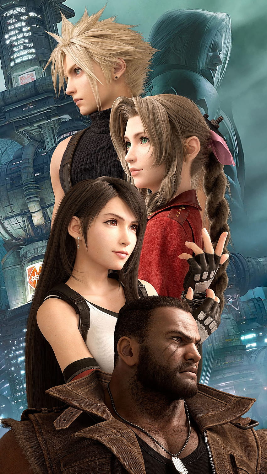 FF7 Remake Portrait (Q): FinalFantasy HD тапет за телефон