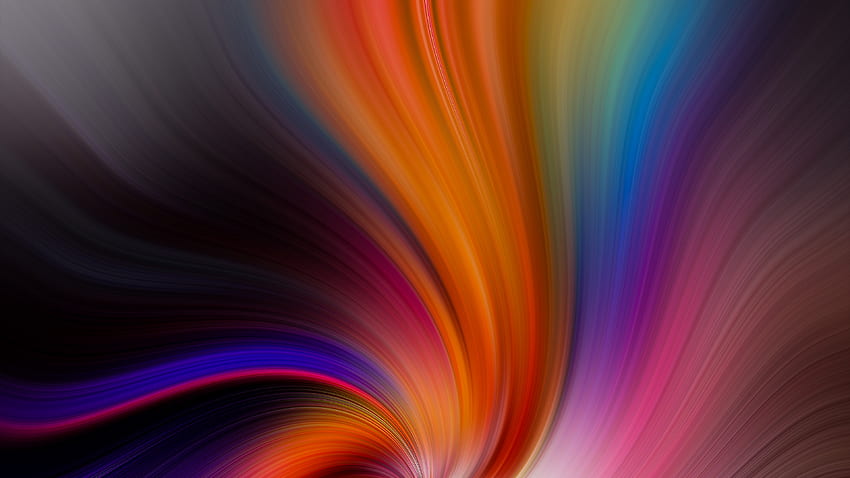 Colorful waves, abstract, swirl, threads HD wallpaper