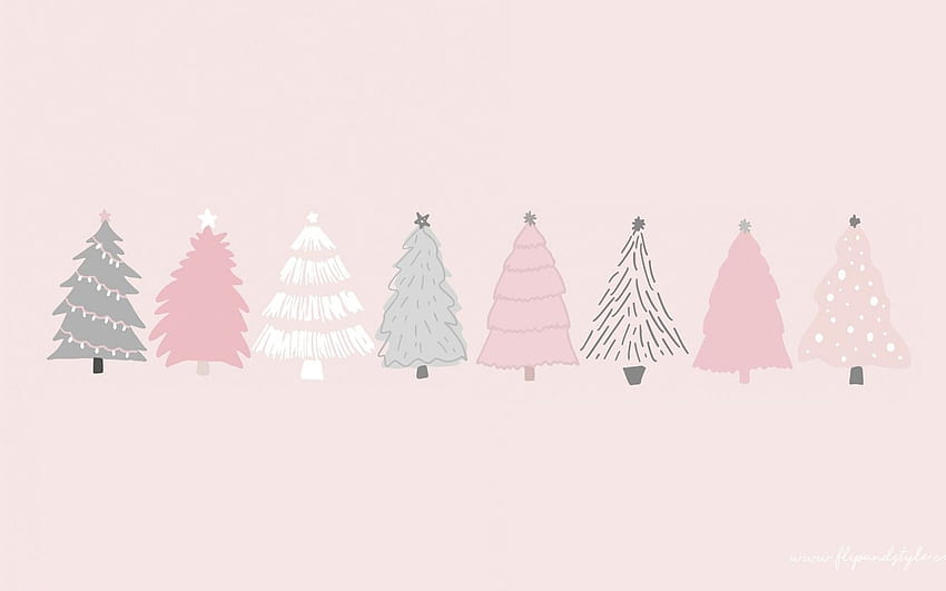 クリスマスの美的Tumblrのコンピュータトップ、かわいい美学 高画質の壁紙