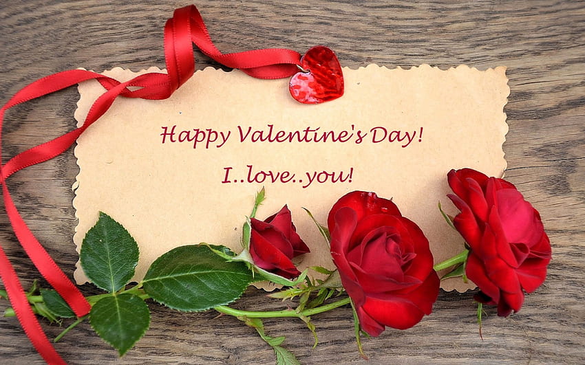 Selamat Hari Valentine, valentine tercinta, mawar, Valentine, cinta empat musim, liburan, cinta, merah, bunga, romantis, hati, indah Wallpaper HD