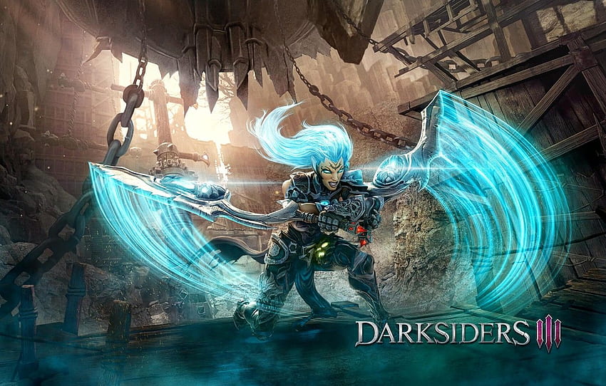 girl, weapons, the game, Darksiders III, Darksiders 3 HD wallpaper