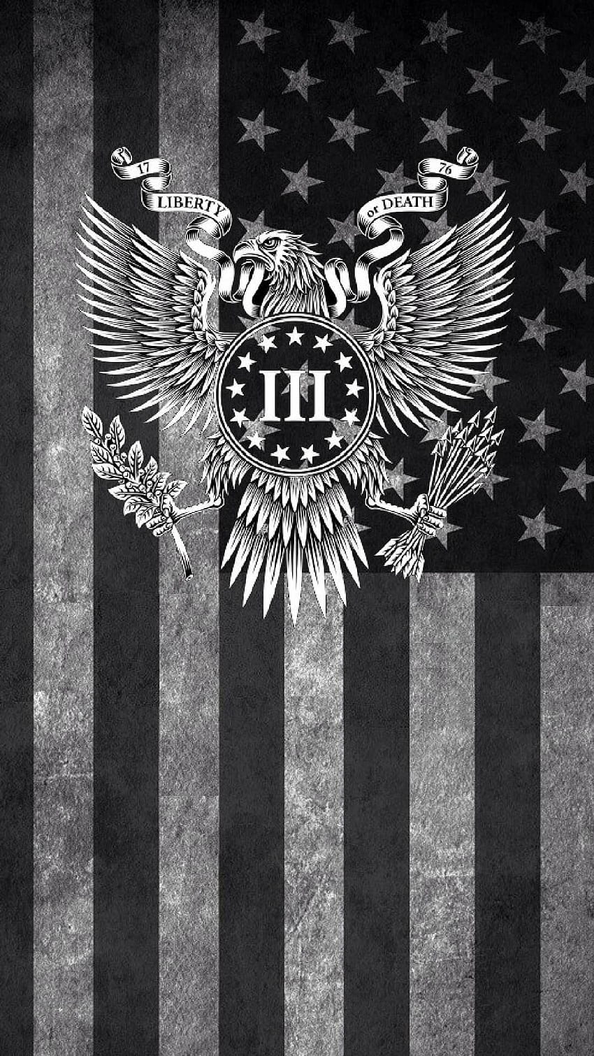 アメリカ、暗いアメリカ国旗 HD電話の壁紙