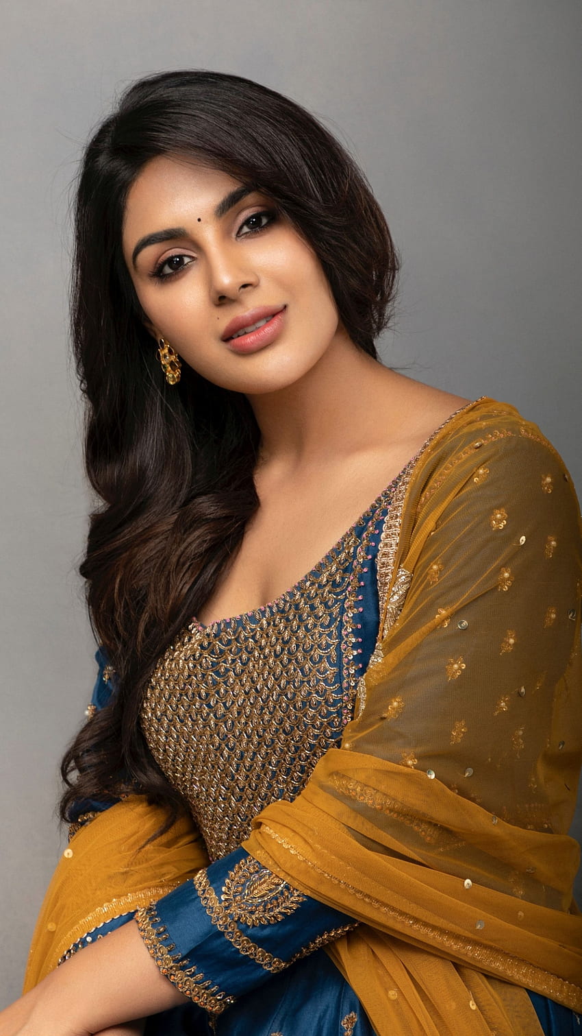 Samyuktha Menon, sari, actress, beautiful, pretty, beauty, saree, elegant, indian HD phone wallpaper