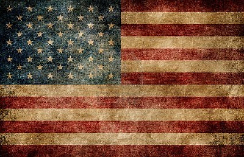 素朴なアメリカの国旗、素朴なヴィンテージ 高画質の壁紙
