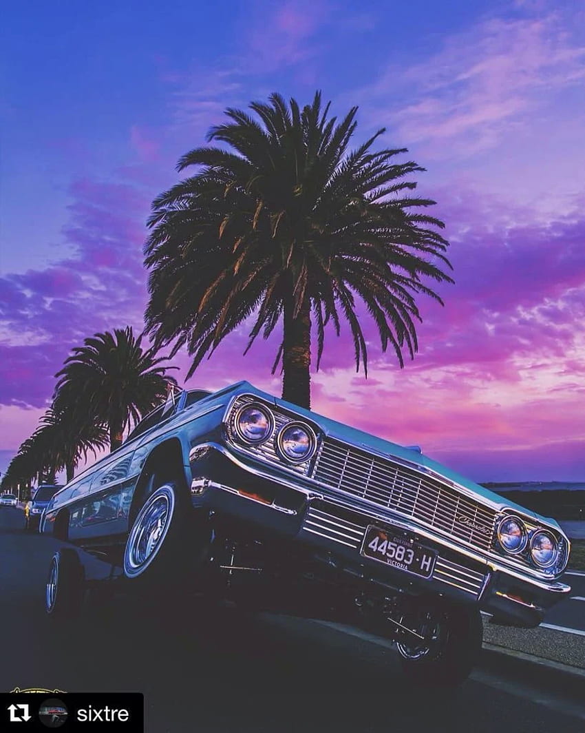 El camino de Cali. 64 impala lowrider, autos clásicos de California, 64 impala fondo de pantalla del teléfono