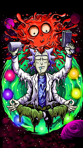 Trippy 4K Rick and Morty Wallpaper Background 63920 5000x3000px