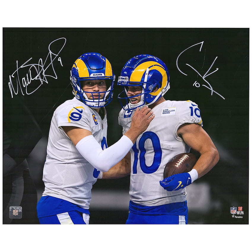Matthew Stafford & Cooper Kupp Los Angeles Rams Fanatics Authentic Autographed 16'' x 20'' Toucown Celebration Spotlight graph HD phone wallpaper