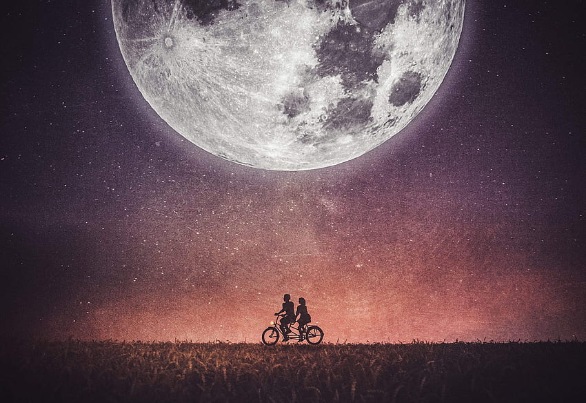 Couple On Cycle Resolution , , Background, and, Moon Cycle HD wallpaper