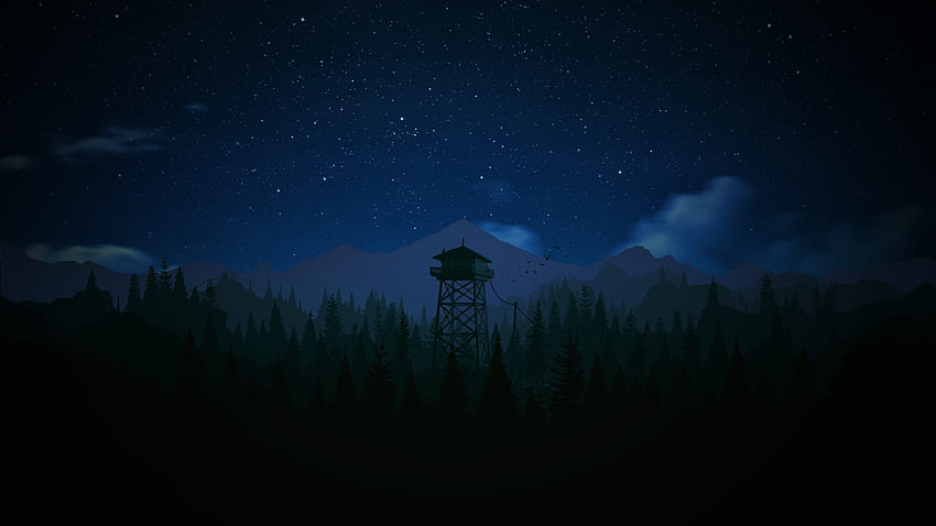 Ich habe eine Nachtversion meiner Firewatch erstellt: Firewatch, Blue Firewatch HD-Hintergrundbild