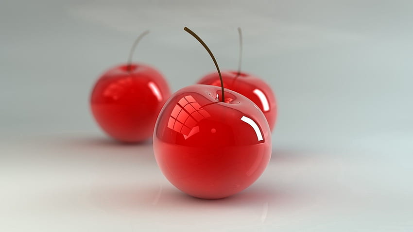 Cherry, 3D, Berry, Plastic HD wallpaper