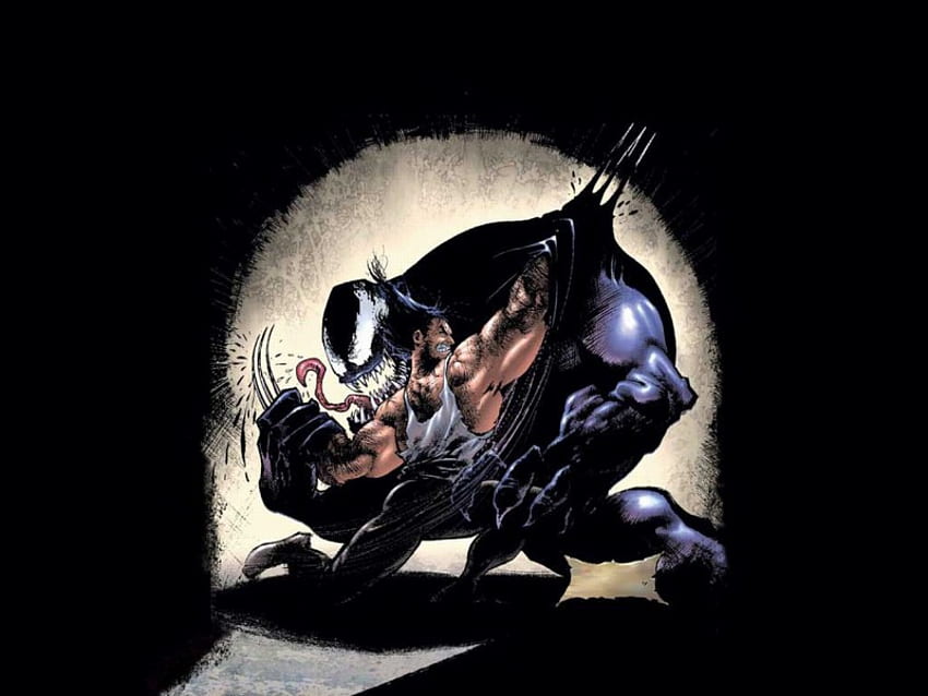 Venom & Wolverine, wolverine, comic, venom HD wallpaper