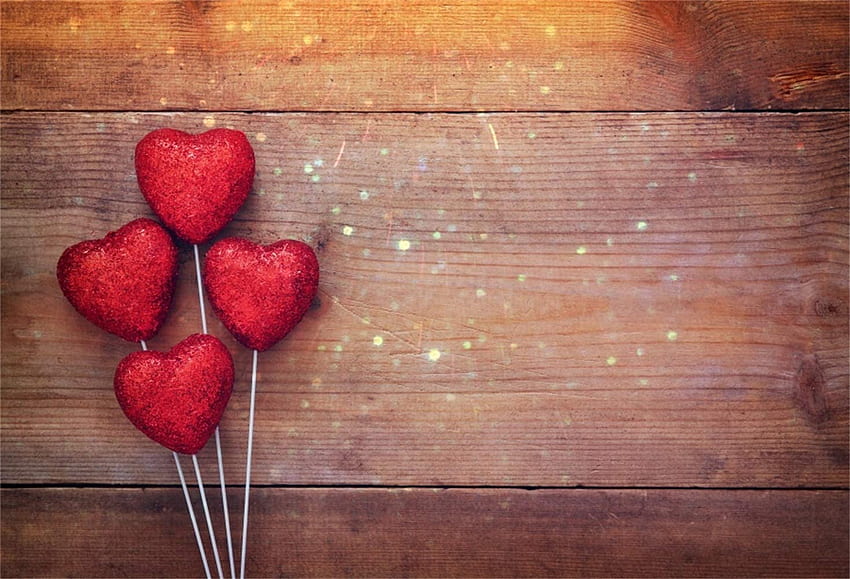 Día de San Valentín Retro, Corazones rústicos fondo de pantalla