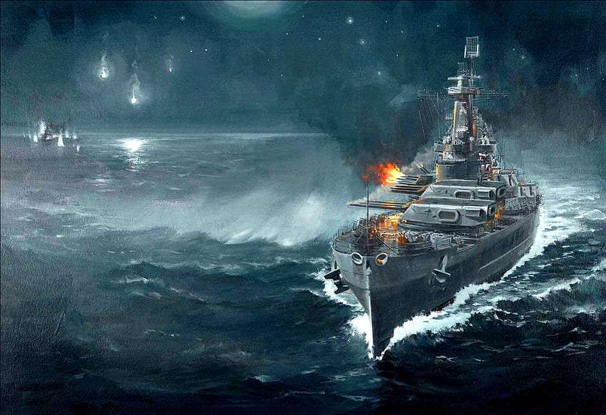 Ww2 Battleship Resolution HD wallpaper