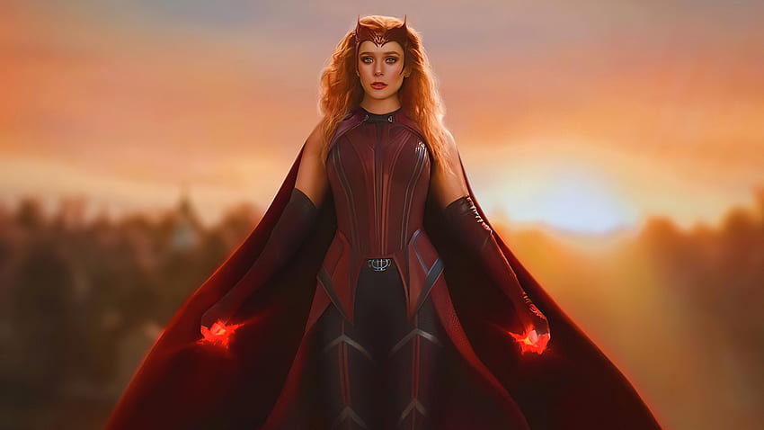 Wanda sebagai Scarlet Witch Ultra, Kartun Scarlet Witch Wallpaper HD