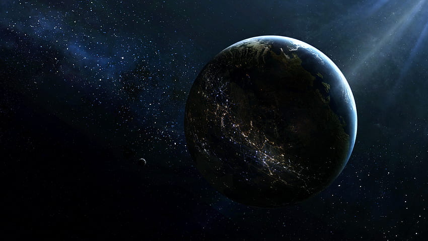 Earth 2.0, earth, planet, 3d, render, space, stars HD wallpaper