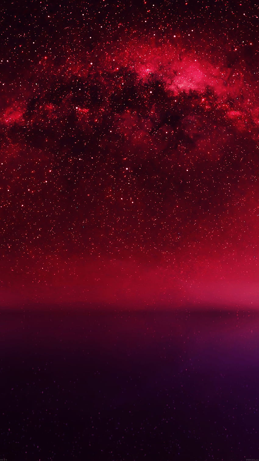 Cosmos Red Night Live Lake Space Starry iPhone 6 Papel de parede de celular HD