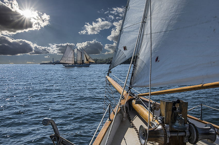 Portland Maine Casco Bay Sea Yacht Sailing HD wallpaper