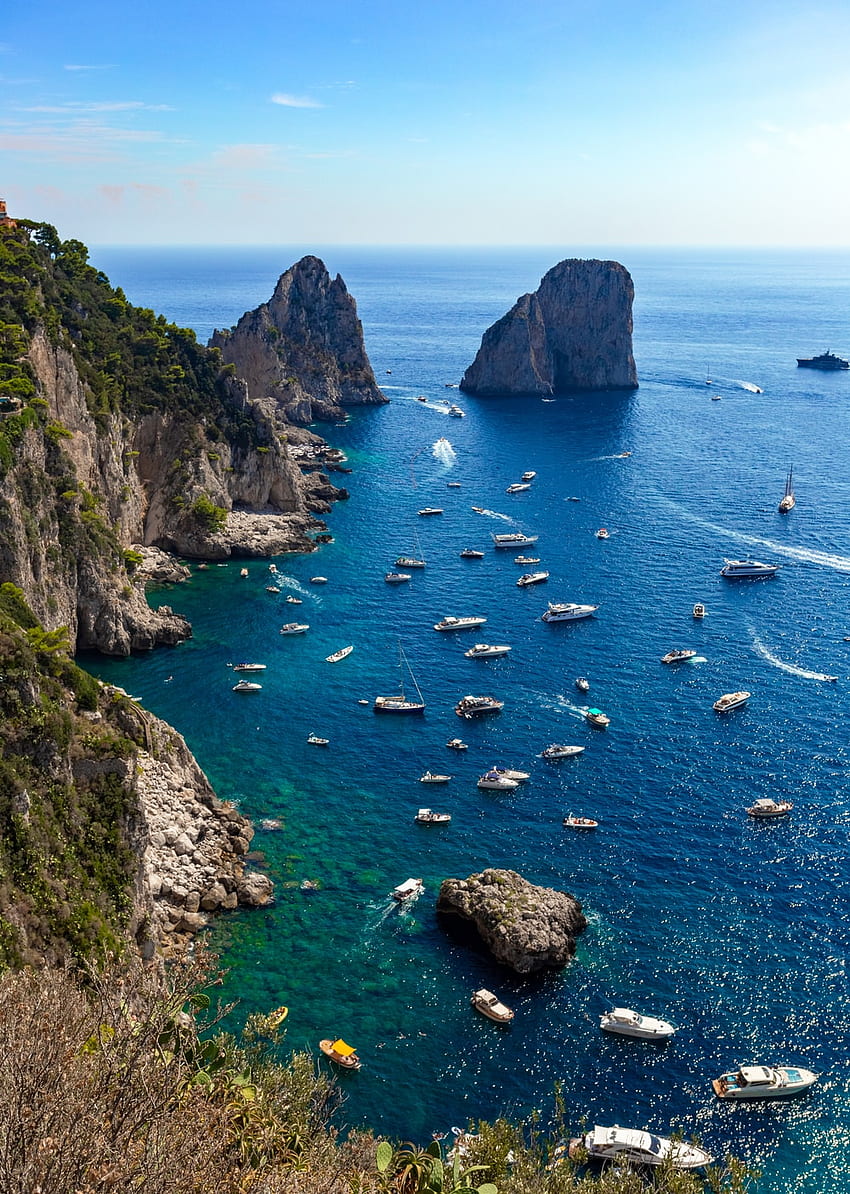 Capri, Włochy, wyspa Capri Tapeta na telefon HD