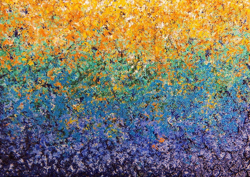 Pintura a óleo impressionista, pintura abstrata de arte de jardim empastada papel de parede HD