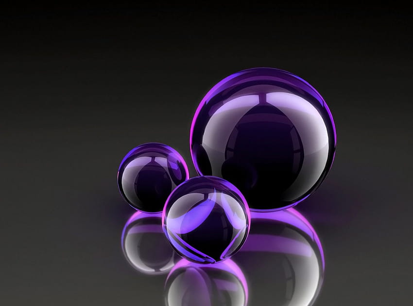 bola ungu, 3d dan cg, abstrak Wallpaper HD