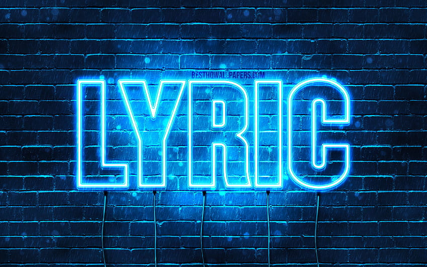 Lyric, , with names, horizontal text, Lyric name, Happy Birtay Lyric, blue neon lights, with Lyric name for with resolution . High Quality HD wallpaper