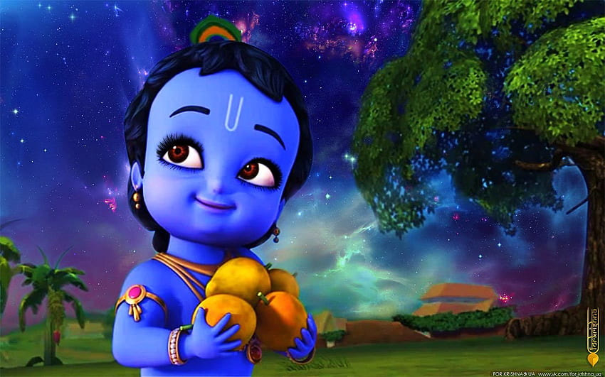 Download little lord krishna with a magical bowl - KrishnaPics Stock Images  Wallpapers Picture