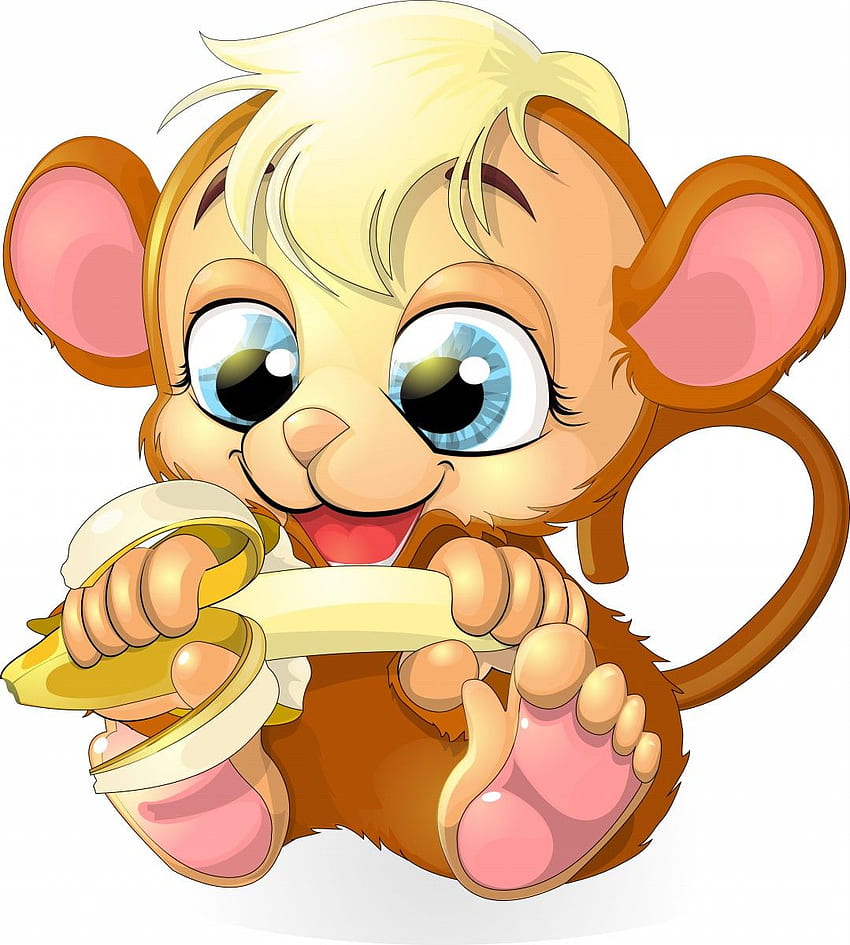 Valuable Really Cute Cartoon Animals Widescree - Unknown, Cute Cartoon Monkey HD phone wallpaper