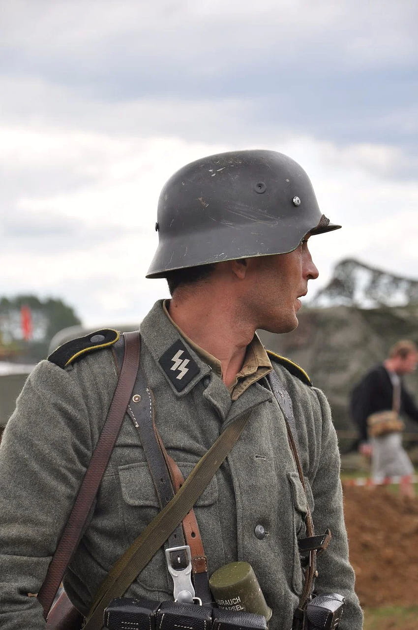 Niemiecki żołnierz II wojny światowej, niemiecki żołnierz II wojny światowej Tapeta na telefon HD