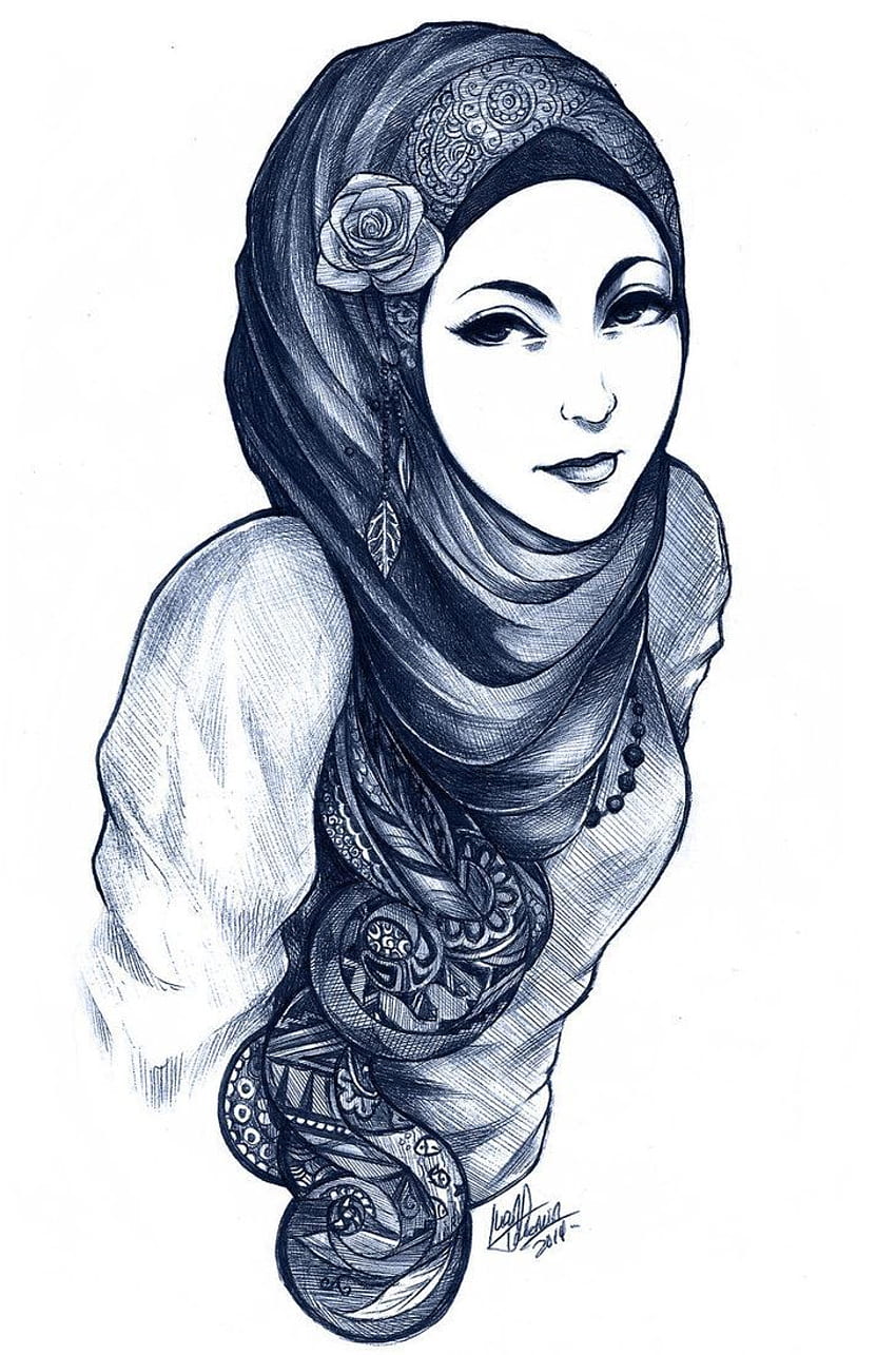 Muslim Girl Hijab Cartoon, Anime Hijab HD phone wallpaper