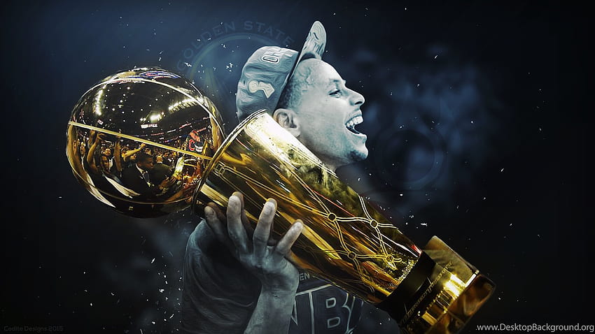 Campeões Stephen Curry Golden State Warriors NBA. Plano de fundo, logotipo de caril papel de parede HD