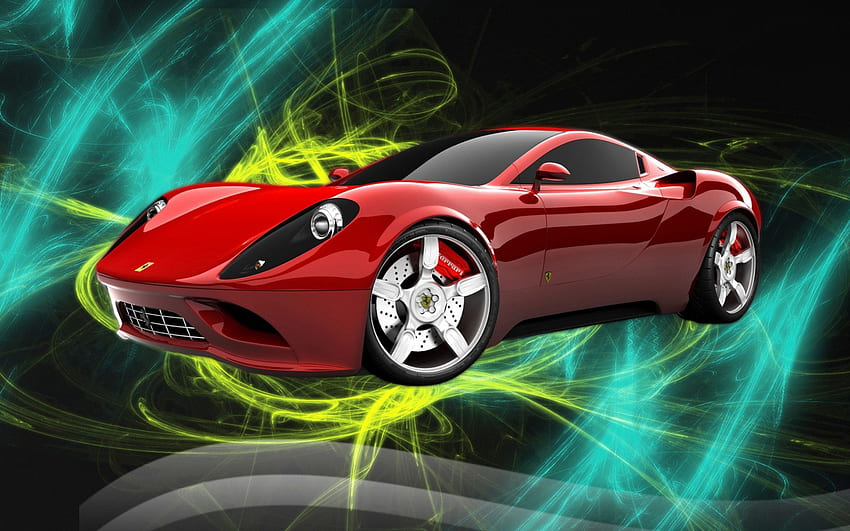 Red Ferrari, ferrari, beautiful, car, red HD wallpaper