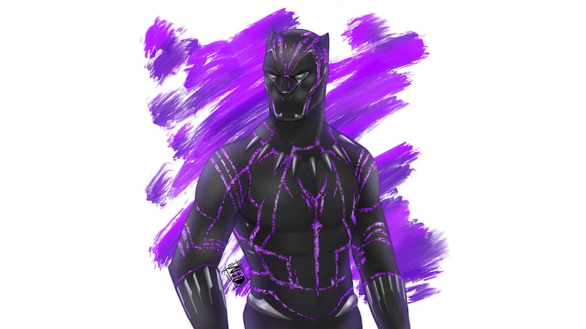 Black panther, superhero, fan artwork HD wallpaper