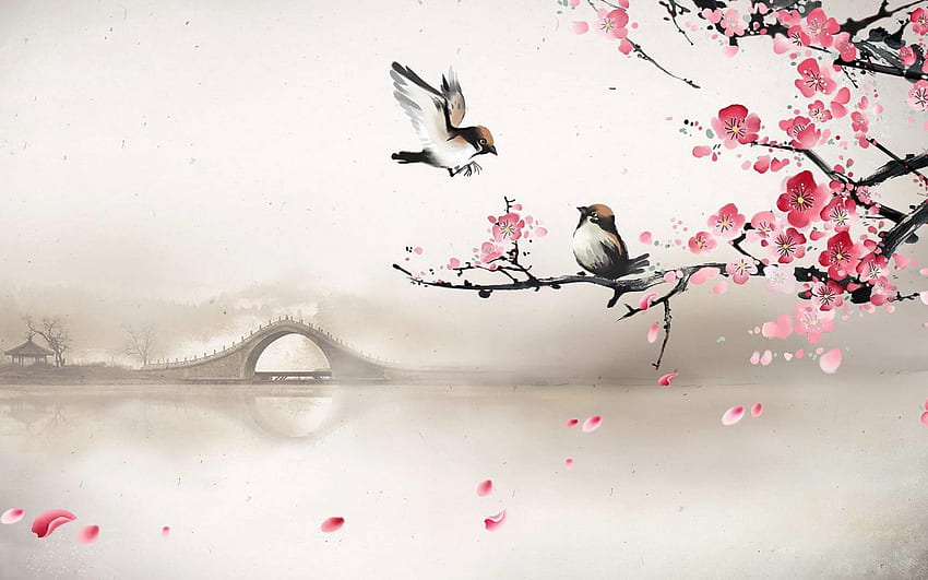 中国の水彩絵の具 - at, 水彩画 中国語 高画質の壁紙