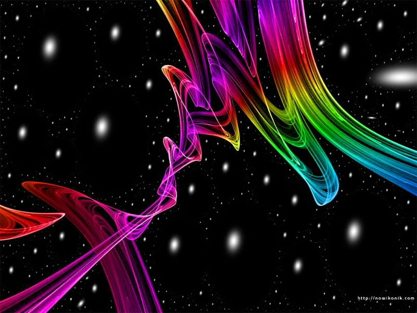 Rainbow in Space. jpg, neon, fun, space, kolors, nature, floating HD wallpaper
