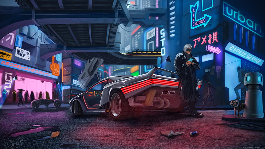 Art Conceptuel Cyberpunk 2077, Pixel Art Cyberpunk Fond d'écran HD