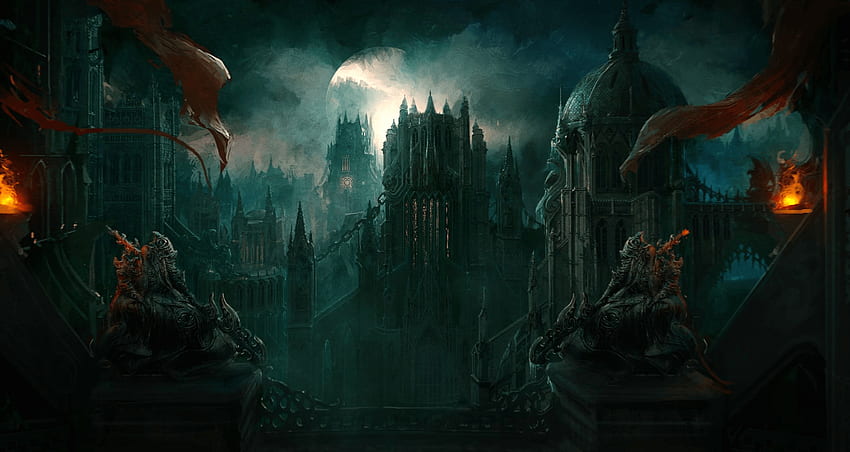 Zamek Draculi (31 ). Kościół Halloween, zamek wampirów Tapeta HD