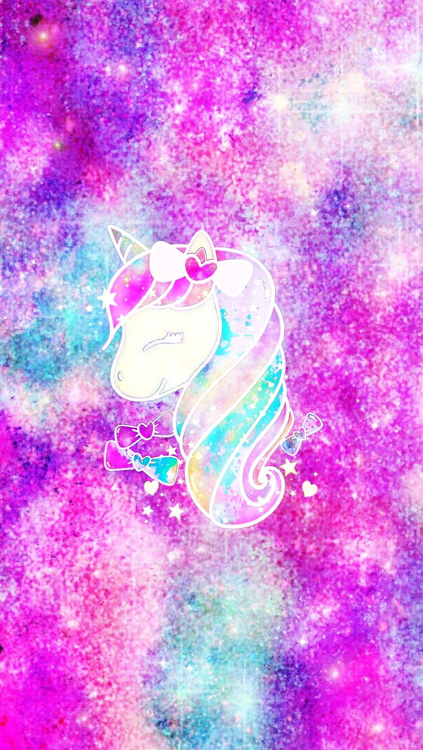 Cute Unicorn Galaxy, sticker background by me วอลล์เปเปอร์โทรศัพท์ HD