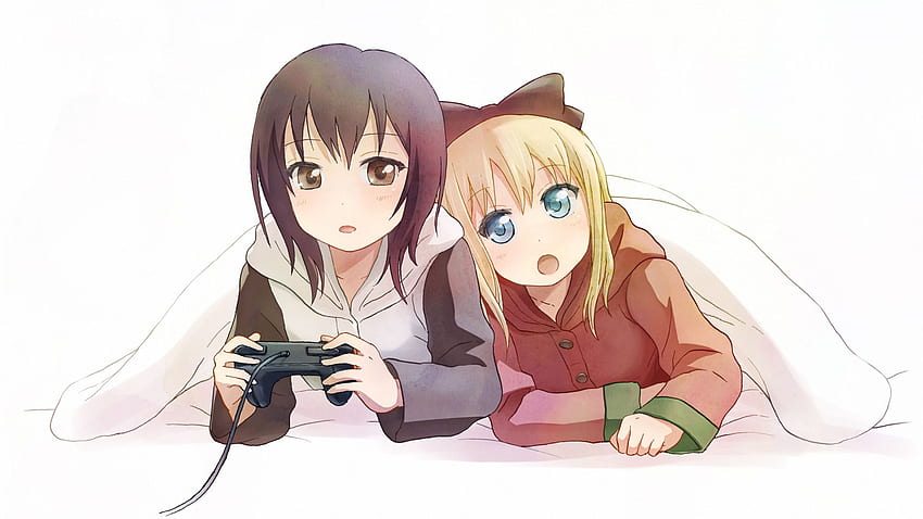 Anime Gamer Girl High Definition - Anime Lesbian Couple - - HD wallpaper