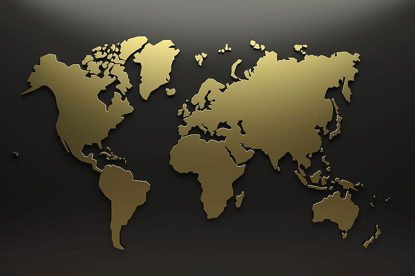 Weltkarte Gold-Weltkarte, antike Weltkarte HD-Hintergrundbild