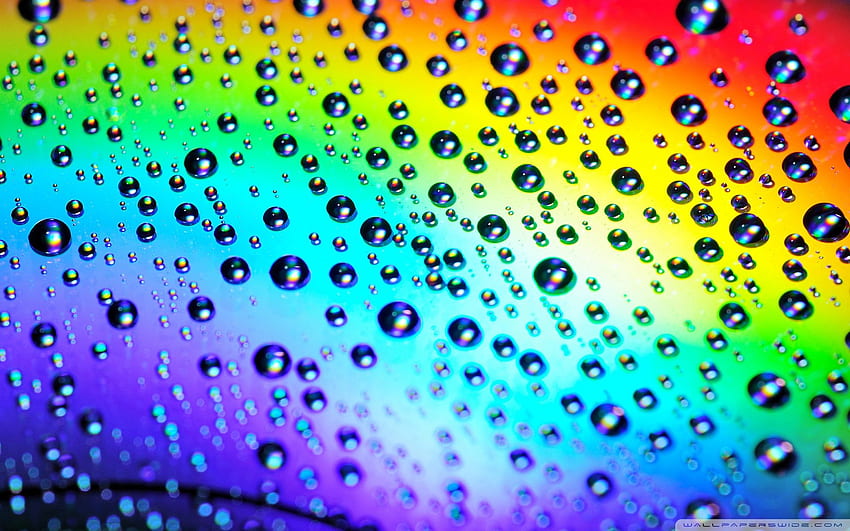 Rainbow Raindrops ❤ untuk Ultra, Apple Raindrop Wallpaper HD