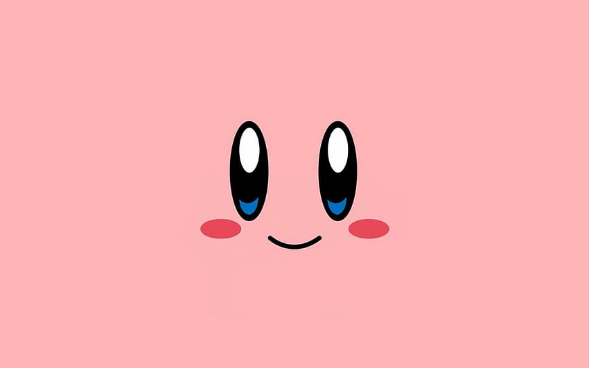 Kirby rosa Gesichts-niedliche Illustrations-Kunst, rosa MacBook Pro HD-Hintergrundbild