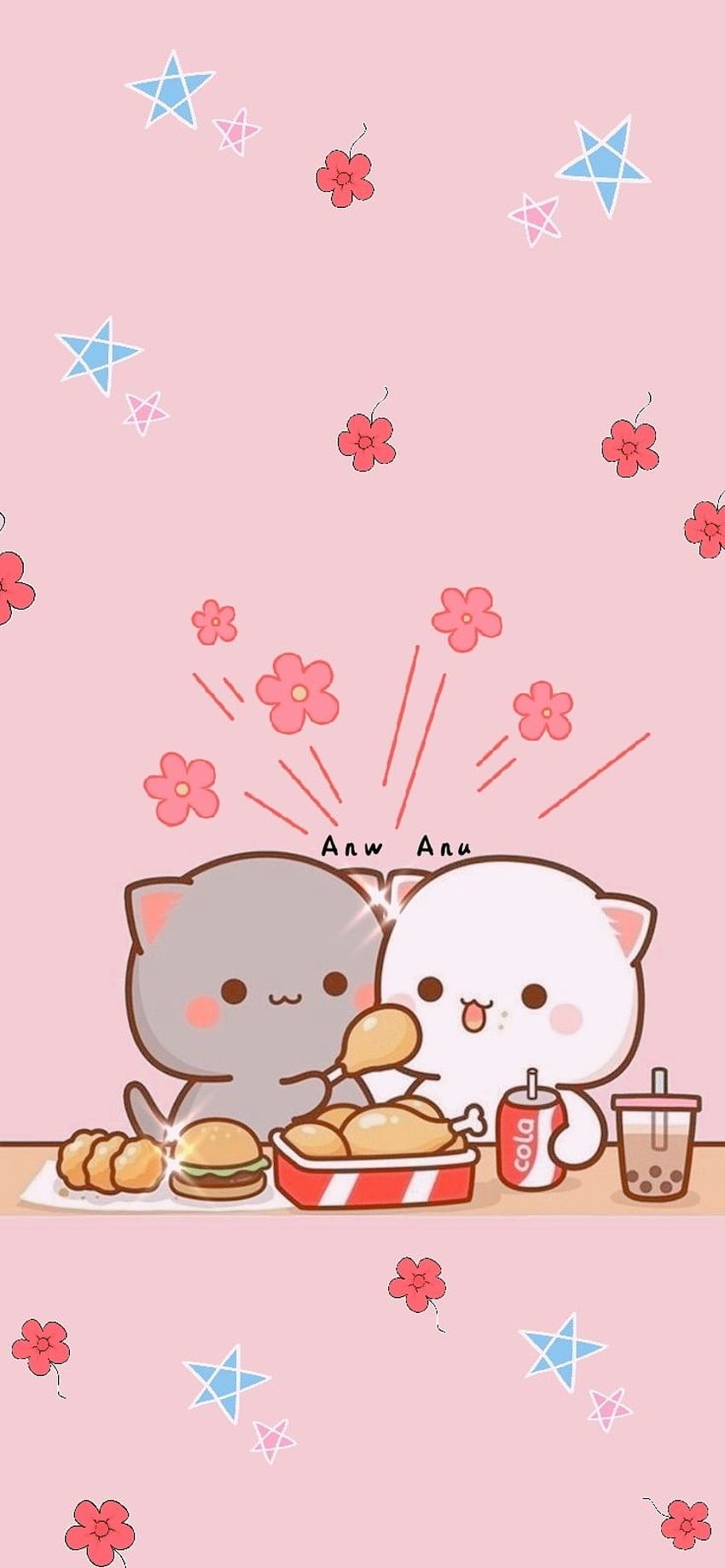 Mochi Mochi Peach Cat and other kawaii characters ideas in 2022. chibi cat, cute cartoon , cute cartoon HD phone wallpaper