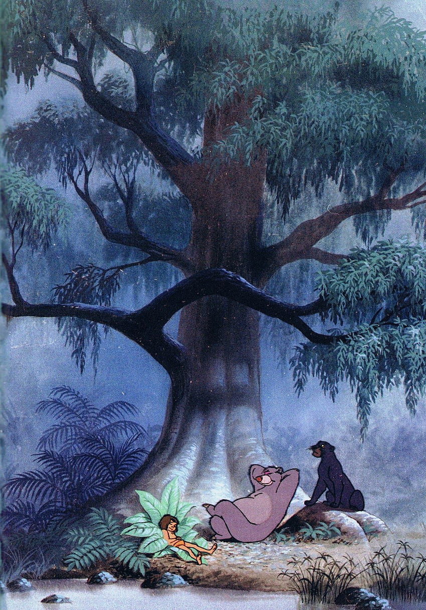 The Jungle Book, 1967. Buddies Mowgli, Baloo, and Bagheera HD phone wallpaper
