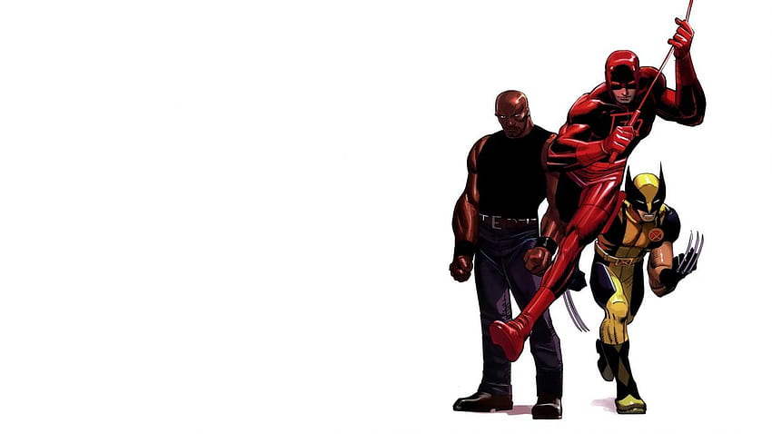 Bandes dessinées Wolverine Daredevil Marvel Comics fond simple Luke Cage, Daredevil Deadpool Fond d'écran HD