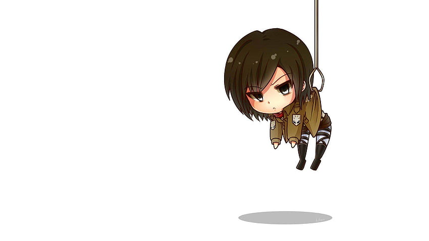 Attack On Titan Mikasa Chibi HD wallpaper